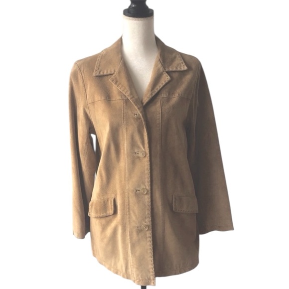 Eddie Bauer Vintage Women’s Seattle Suede washable tan jacket, Size small - Picture 1 of 4